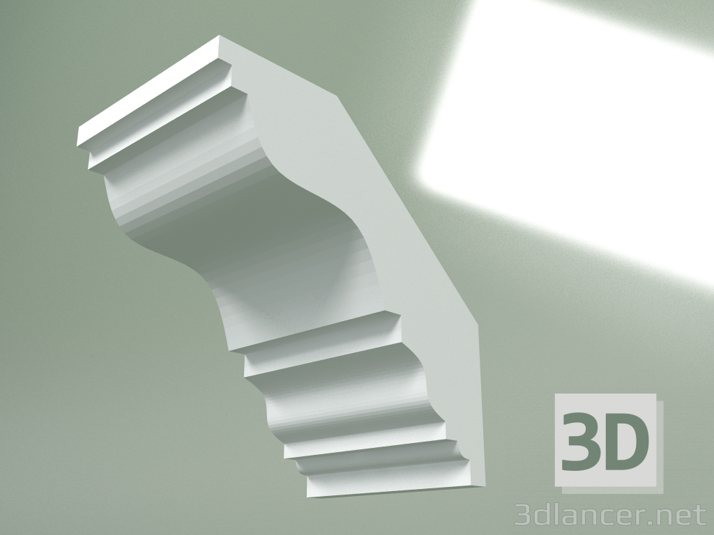 3D modeli Alçı korniş (tavan kaidesi) KT429 - önizleme