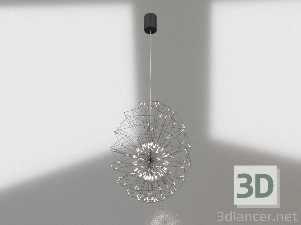 modèle 3D Lampe à suspension ŒUF D'OR - preview