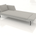 3d model Chaise longue 240 with armrest on the left (metal legs) - preview