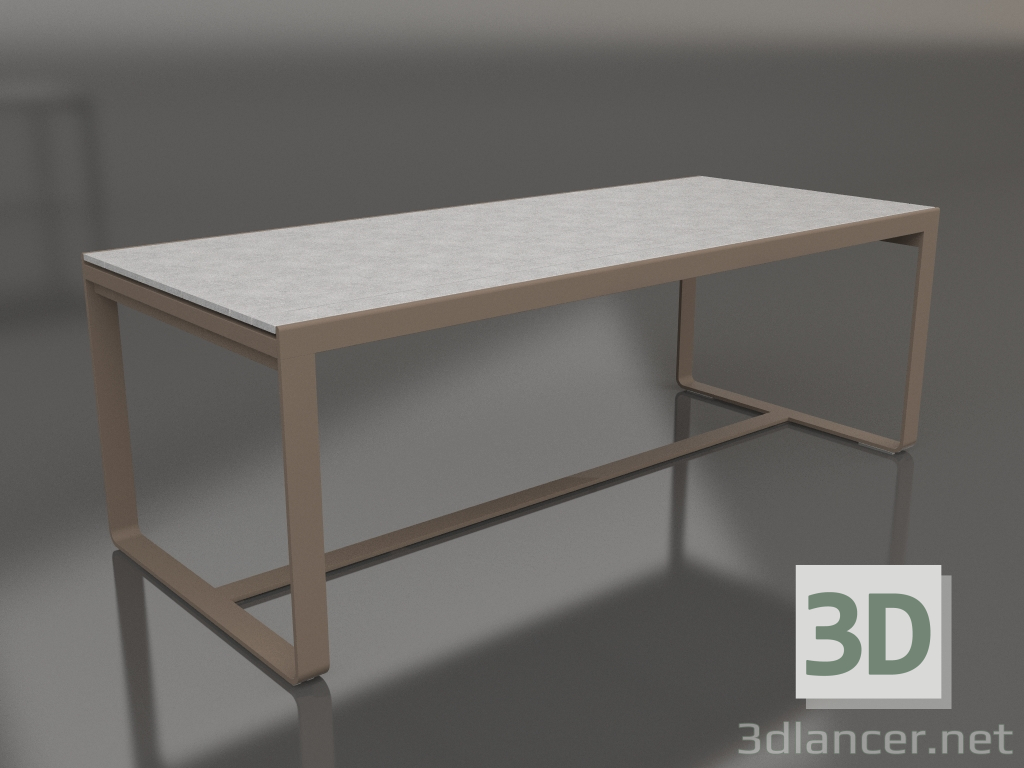 modello 3D Tavolo da pranzo 210 (DEKTON Kreta, Bronzo) - anteprima