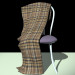 3d Фіолетовий стілець модель купити - зображення