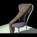 3d Фиолетовый стул модель купить - ракурс