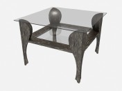Square coffee table on curly legs Traviata Z04