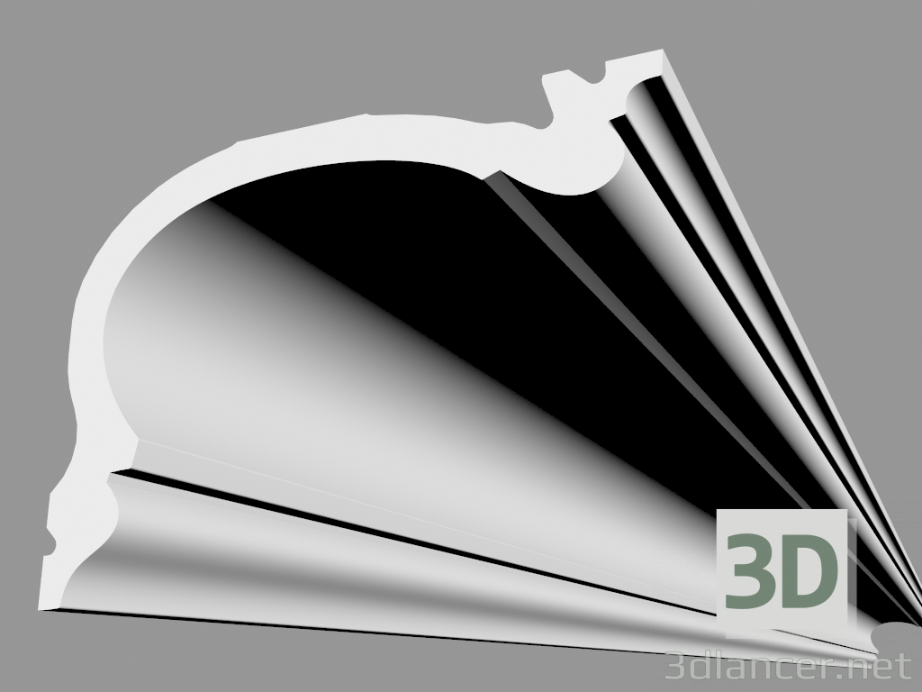 3d model Perfil para cortinas C341 - Heritage (200 x 8,8 x 12,2 cm) - vista previa