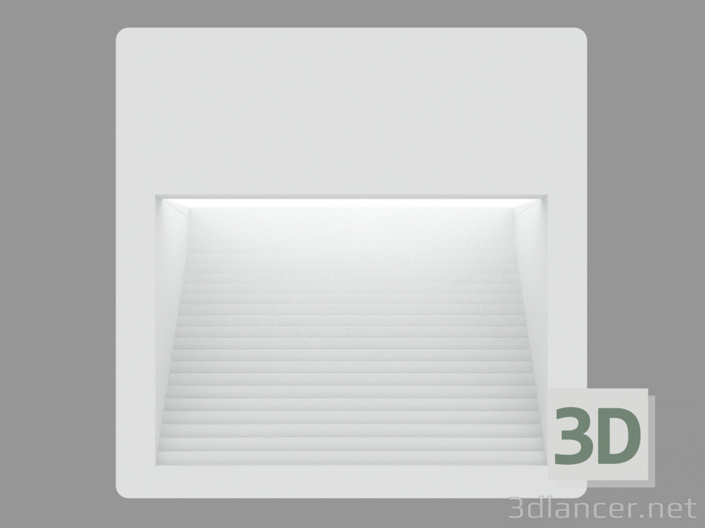 3D modeli Gömme duvar lambası MEGAEOS SQUARE (S4640) - önizleme