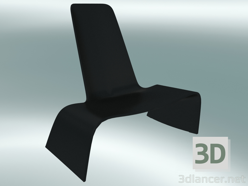 3d модель Кресло LAND lounge chair (1100-00, black) – превью