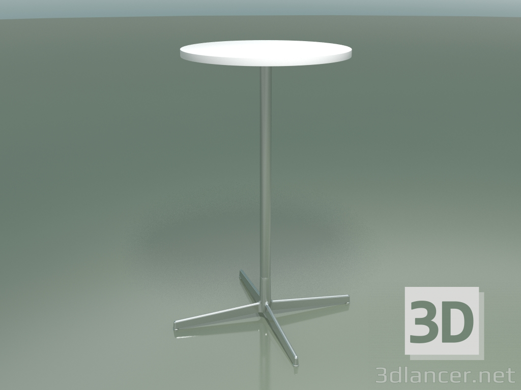 modello 3D Tavolo rotondo 5521, 5541 (H 105 - Ø 59 cm, Bianco, LU1) - anteprima