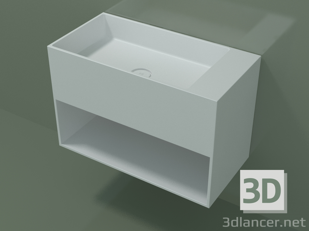 3D modeli Duvara monte lavabo Giorno (06UN43101, Glacier White C01, L 72, P 36, H 48 cm) - önizleme