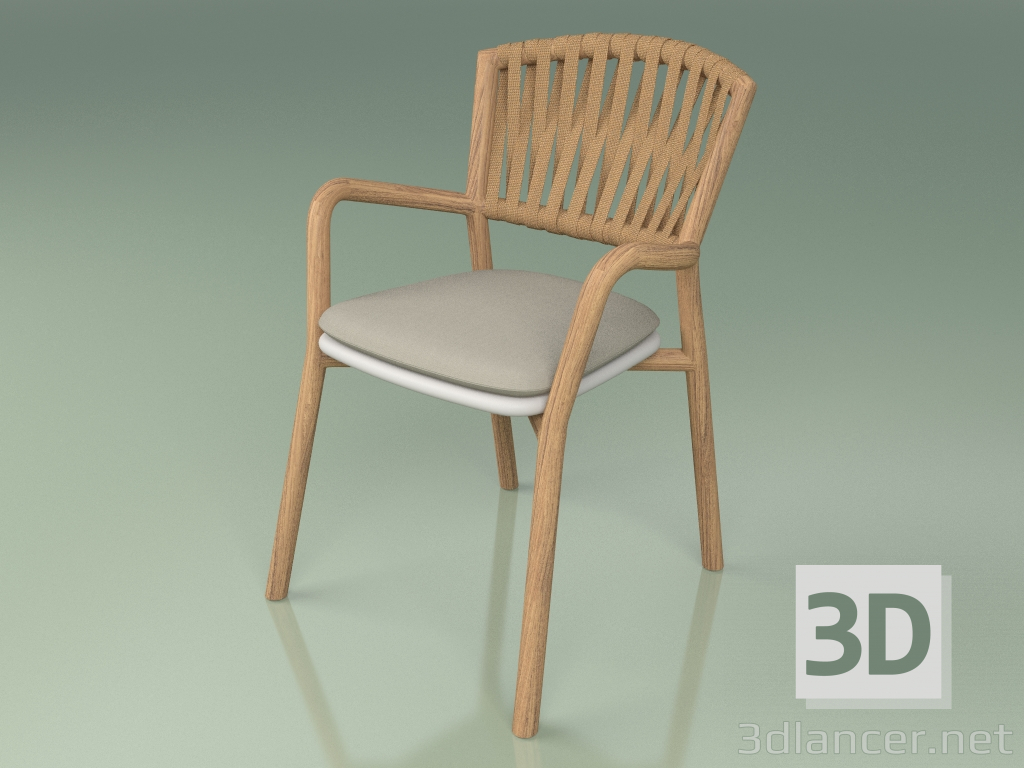 3d модель Кресло с подушкой 161 (Polyurethane Resin Grey) – превью