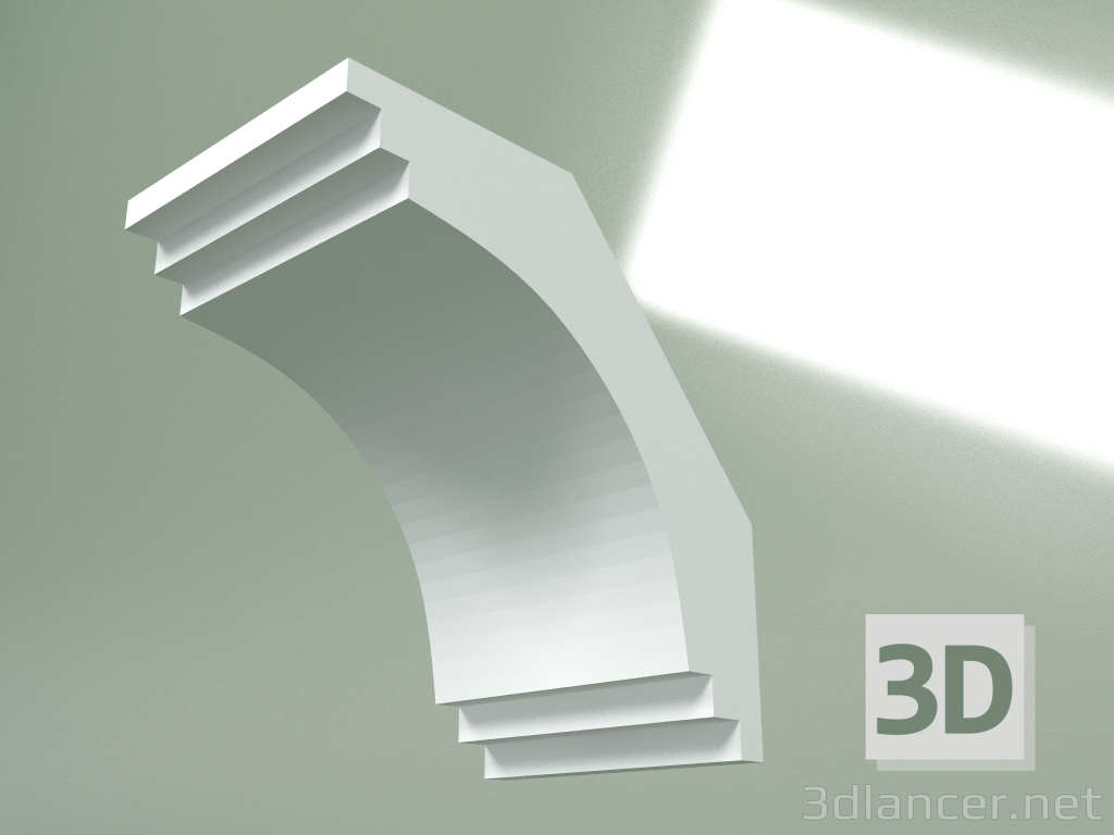 3D modeli Alçı korniş (tavan kaidesi) KT430 - önizleme