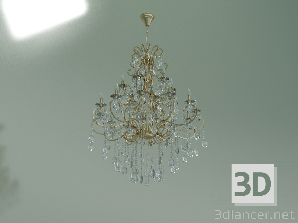 3d model Pendant chandelier 252-18 (gold-Strotskis) - preview