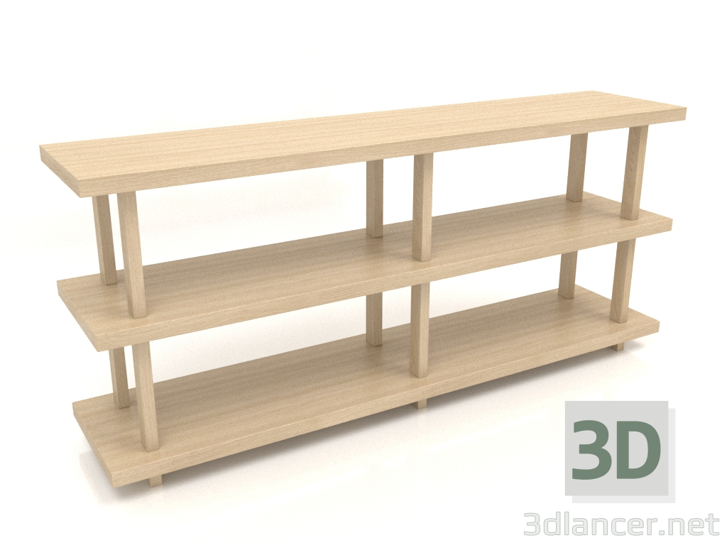 3 डी मॉडल रैक एसटी 01 (1800x400x800, लकड़ी सफेद) - पूर्वावलोकन