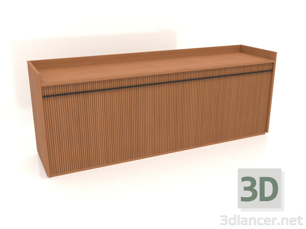 3d model Mueble TM 11 (2040x500x780, rojo madera) - vista previa