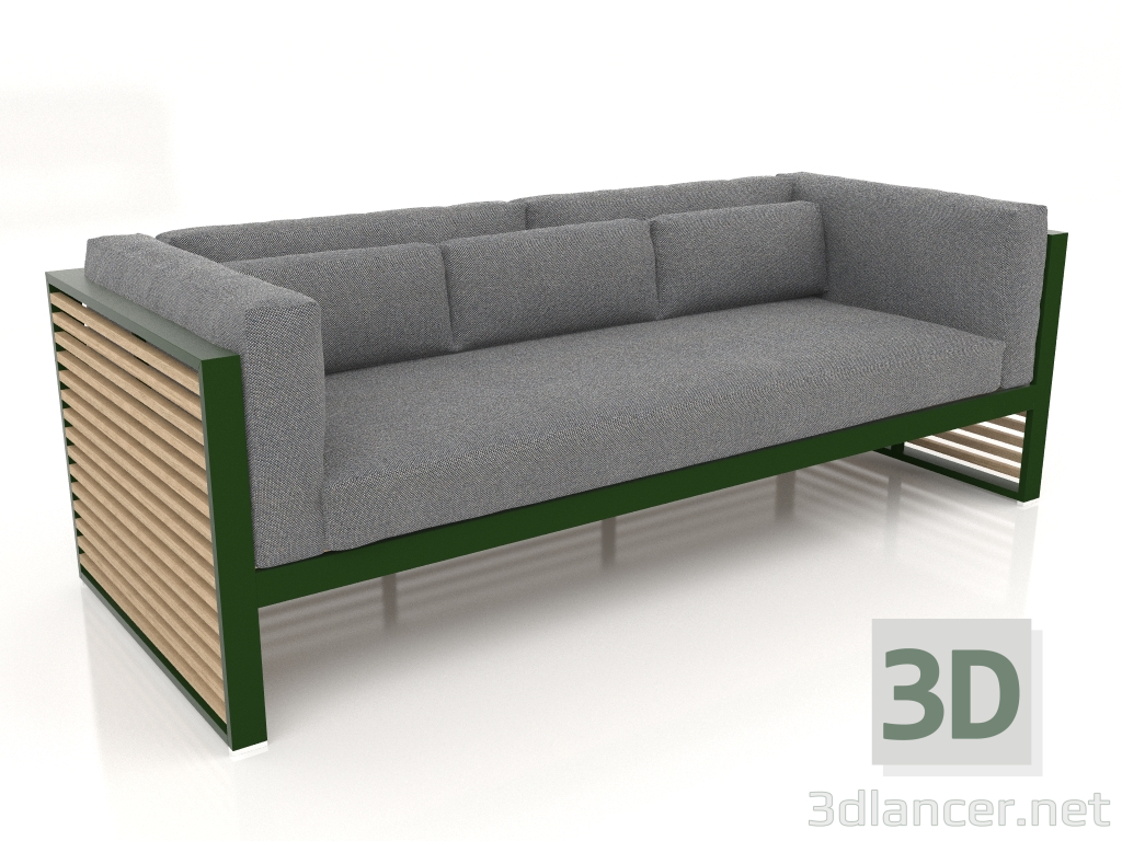 3d model 3-seater sofa (Bottle green) - preview