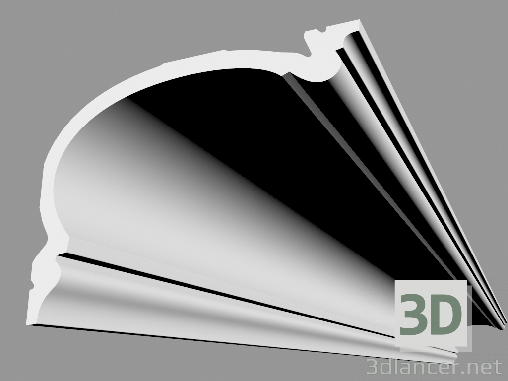 modello 3D Profilo per tende C342 - Heritage (200 x 14 x 19 cm) - anteprima