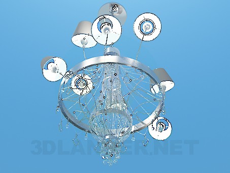 3d модель Люстра металлик – превью 3d модель Люстра металлик – превью