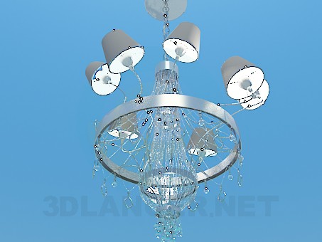 3d модель Люстра металлик – превью 3d модель Люстра металлик – превью