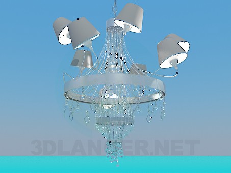 3d модель Люстра металлик – превью 3d модель Люстра металлик – превью
