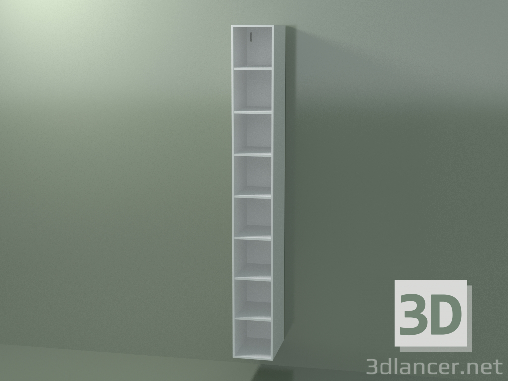 3d model Wall tall cabinet (8DUAFD01, Glacier White C01, L 24, P 36, H 192 cm) - preview