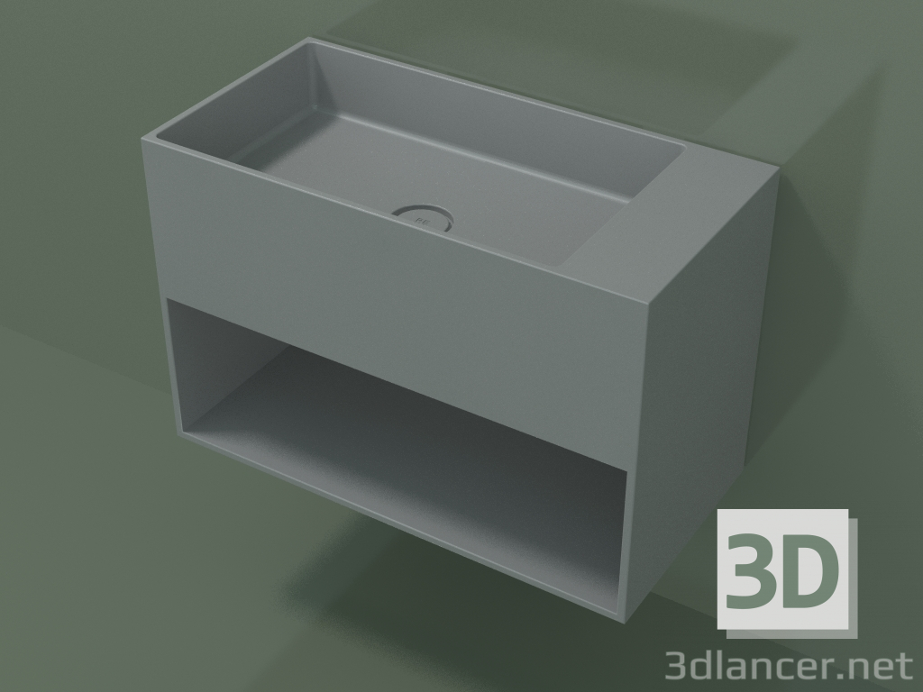 modèle 3D Lavabo suspendu Giorno (06UN43101, Silver Grey C35, L 72, P 36, H 48 cm) - preview