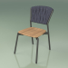 3 डी मॉडल कुर्सी 220 (धातु का धुआँ, सागौन, गद्देदार बेल्ट ग्रे-नीला) - पूर्वावलोकन