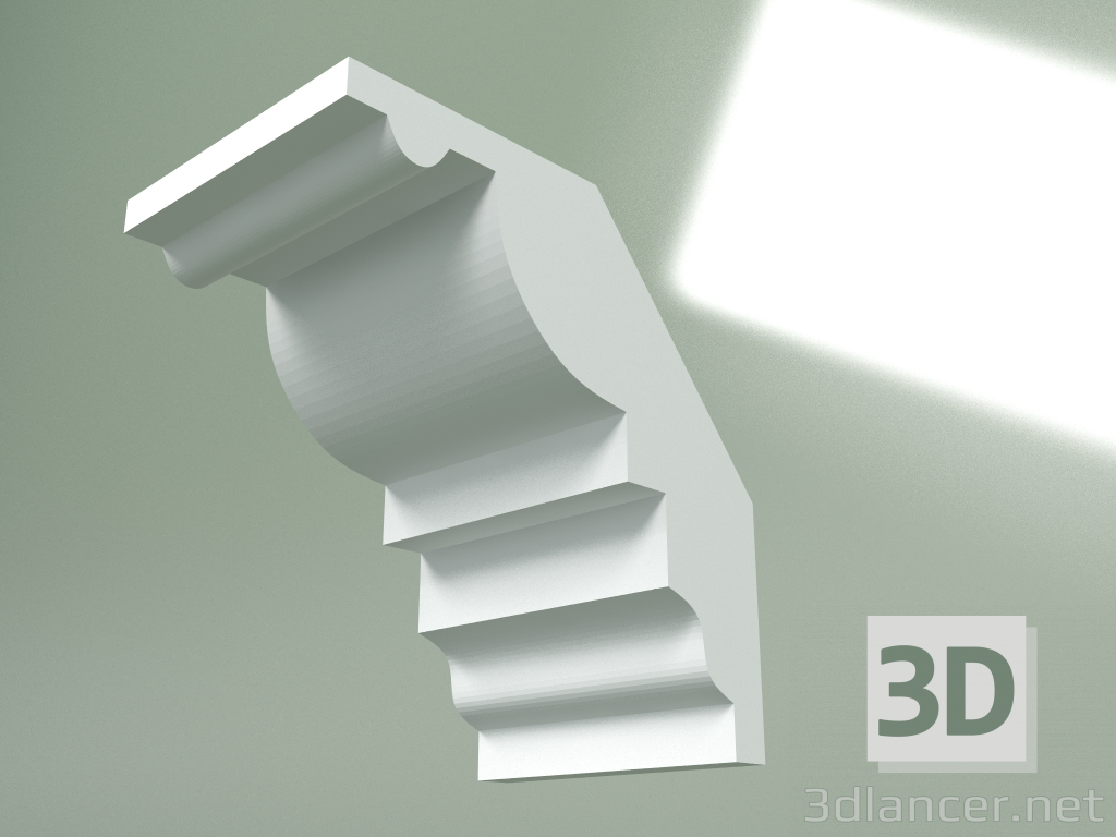 modello 3D Cornicione in gesso (zoccolo a soffitto) KT431 - anteprima