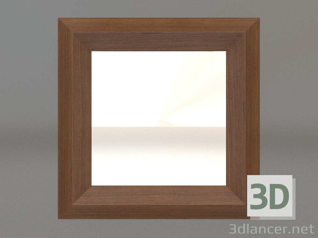 modèle 3D Miroir ZL 06 (400x400, bois brun clair) - preview