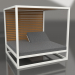 3D Modell Couch mit erhöhten festen Lattenrosten und Decke (Achatgrau) - Vorschau