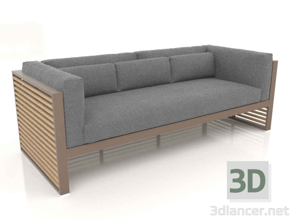 3 डी मॉडल 3-सीटर सोफा (कांस्य) - पूर्वावलोकन