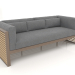 3D Modell 3-Sitzer-Sofa (Bronze) - Vorschau