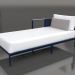 modèle 3D Module canapé, section 2 gauche (Bleu nuit) - preview