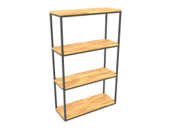 Rectangular rack (WOOD FLOOR, 80x30x128, 4 shelves)