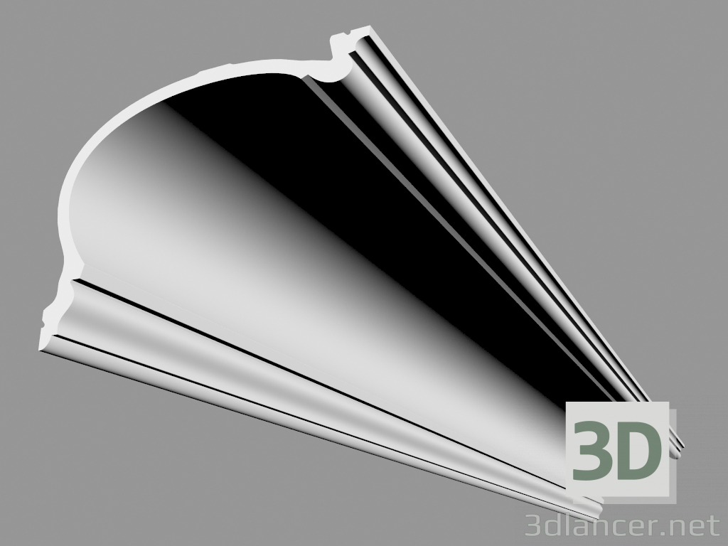 3D modeli Korniş C343 - Miras (200 x 19 x 25 cm) - önizleme