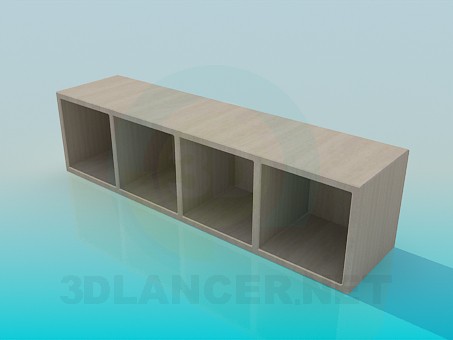 3d модель Тумба для обуви – превью 3d модель Тумба для обуви – превью