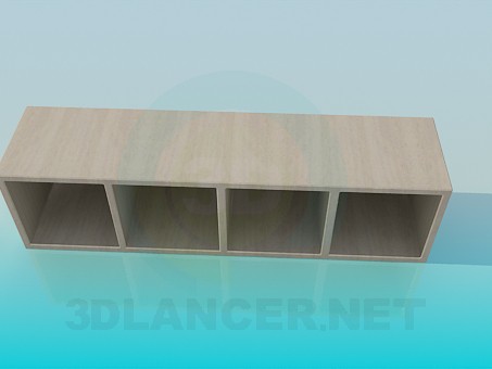 3d модель Тумба для обуви – превью 3d модель Тумба для обуви – превью