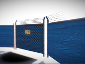 Game Ready  - Tarped Metal Industrial Fence