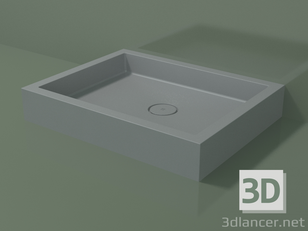 Modelo 3d Base de duche alto (30UA0110, cinza prateado C35, 90x70 cm) - preview