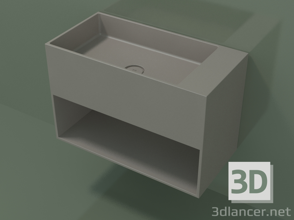 modèle 3D Lavabo suspendu Giorno (06UN43101, Argile C37, L 72, P 36, H 48 cm) - preview