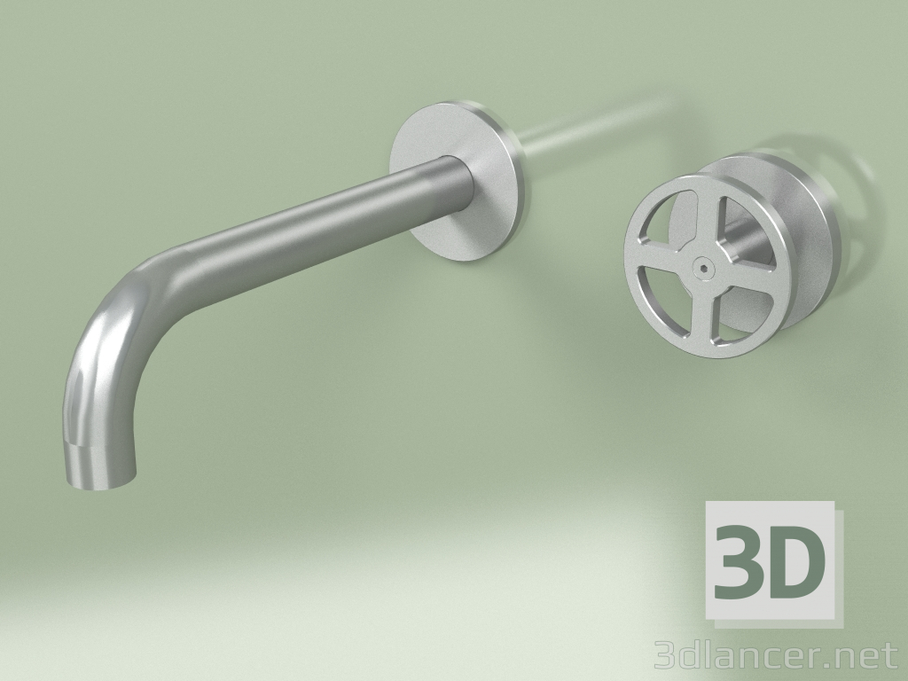 3d model Wall-mounted hydro-progressive mixer with spout (20 10, AS) - preview