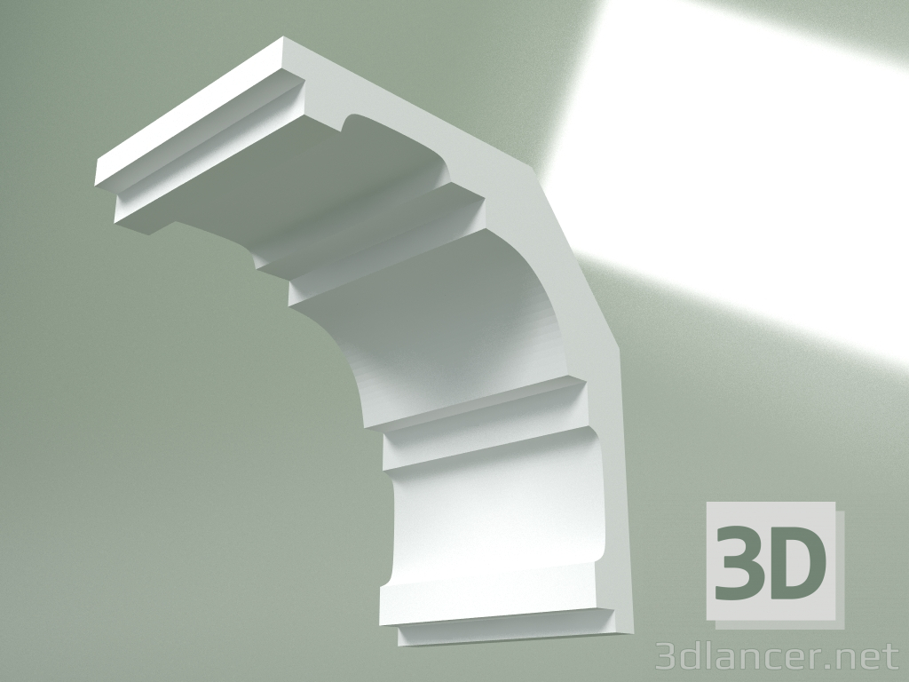 modèle 3D Corniche en plâtre (socle de plafond) KT432 - preview