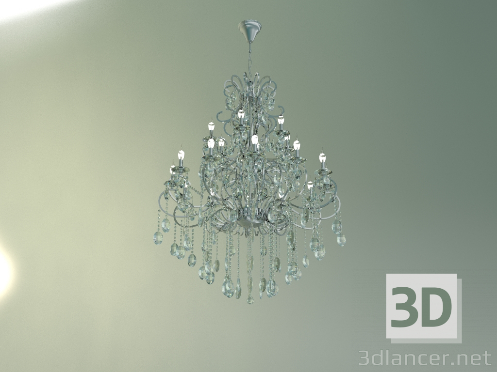 3d model Hanging chandelier 252-18 (chrome-Strotskis) - preview