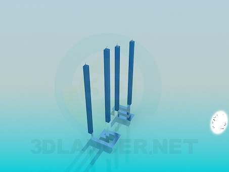 3d модель Оригінальний високі свічки – превью 3d модель Оригінальний високі свічки – превью