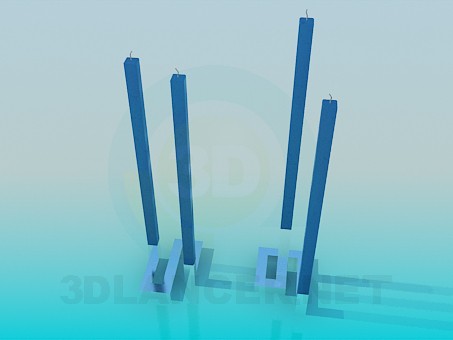 3d модель Оригінальний високі свічки – превью 3d модель Оригінальний високі свічки – превью