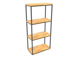 Rectangular rack (WOOD FLOOR, 60x30x128, 4 shelves)