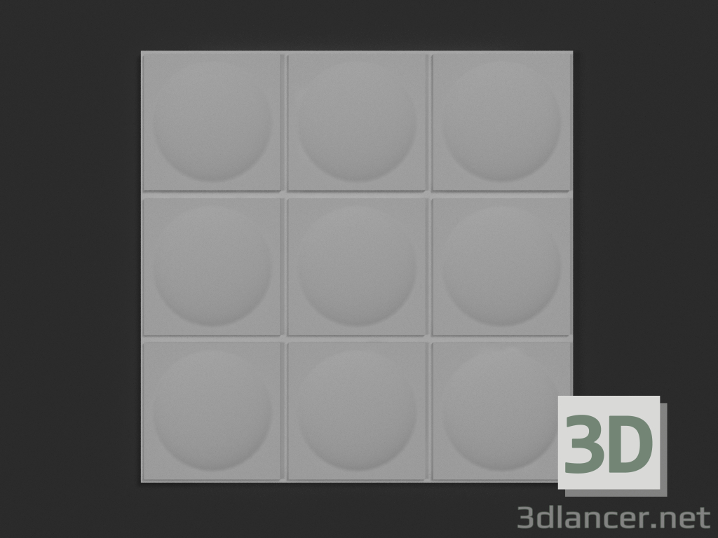 Modelo 3d Geometria do painel 3D de gesso - preview