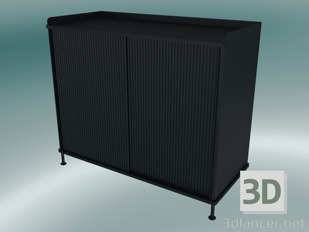 3D Modell Sideboard Enfold (groß, schwarz) - Vorschau