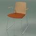 3d model Chair 3984 (on a sled, with a pillow on the seat, with armrests, oak) - preview