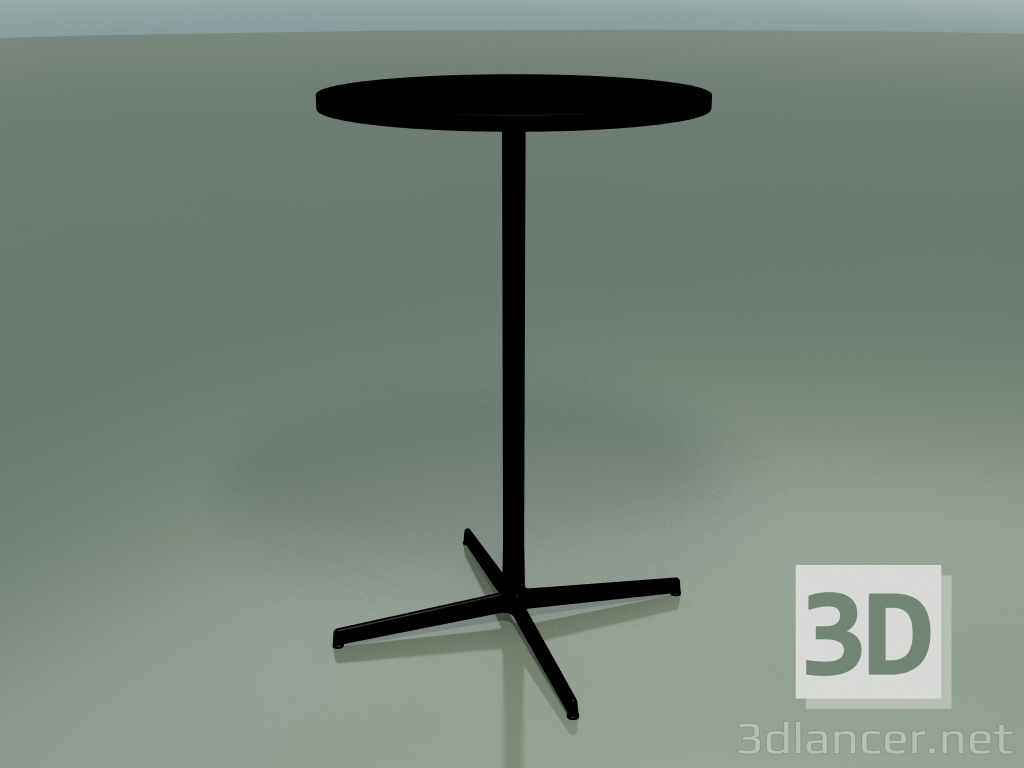 modello 3D Tavolo rotondo 5522, 5542 (H 105 - Ø 69 cm, Nero, V39) - anteprima