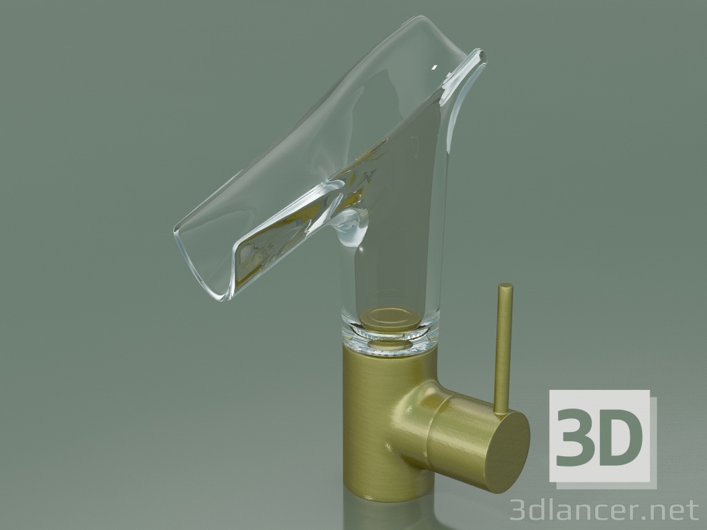 modello 3D Miscelatore monocomando lavabo 140 con bocca in vetro (12116950) - anteprima