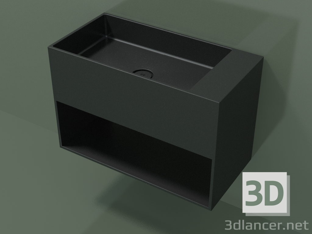 modèle 3D Lavabo suspendu Giorno (06UN43101, Deep Nocturne C38, L 72, P 36, H 48 cm) - preview
